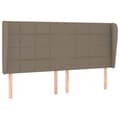 Miniatyrbillede 1 af 9: vidaXL sengegavl med kanter 183x23x118/128 cm stof gråbrun