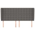 Miniatyrbillede 3 af 9: vidaXL sengegavl med kanter 163x23x118/128 cm kunstlæder grå