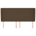 Miniatyrbillede 3 af 9: vidaXL sengegavl med kanter 203x23x118/128 cm stof mørkebrun