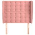 Miniatyrbillede 3 af 9: vidaXL sengegavl med kanter 83x23x118/128 cm fløjl pink