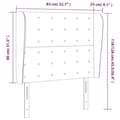 Miniatyrbillede 9 af 9: vidaXL sengegavl med kanter 83x23x118/128 cm fløjl pink