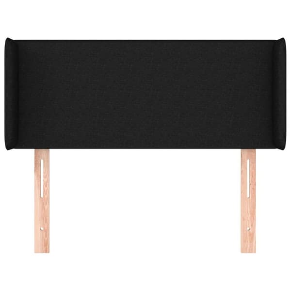vidaXL sengegavl med kanter 83x16x78/128 cm stof sort