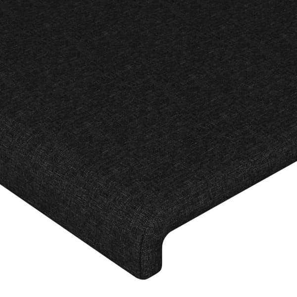 vidaXL sengegavl med kanter 83x16x78/128 cm stof sort