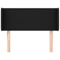 Miniatyrbillede 3 af 9: vidaXL sengegavl med kanter 93x16x78/88 cm stof sort