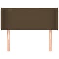 Miniatyrbillede 3 af 9: vidaXL sengegavl med kanter 83x16x78/128 cm stof mørkebrun
