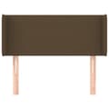 Miniatyrbillede 3 af 9: vidaXL sengegavl med kanter 103x16x78/88 cm stof mørkebrun