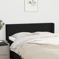 Miniatyrbillede 2 af 9: vidaXL sengegavl med kanter 147x16x78/88 cm stof sort