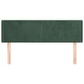 Miniatyrbillede 3 af 9: vidaXL sengegavl med kanter 147x16x78/88 cm fløjl mørkegrøn