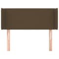 Miniatyrbillede 3 af 9: vidaXL sengegavl med kanter 93x16x78/88 cm stof mørkebrun