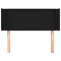 Miniatyrbillede 3 af 9: vidaXL sengegavl med kanter 103x16x78/88 cm stof sort