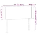 Miniatyrbillede 9 af 9: vidaXL sengegavl med kanter 103x16x78/88 cm stof sort