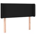 Miniatyrbillede 1 af 9: vidaXL sengegavl med kanter 103x16x78/88 cm stof sort
