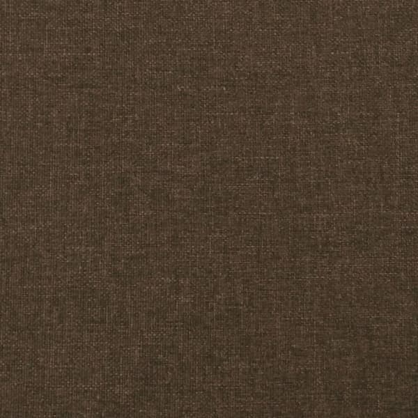 vidaXL sengegavl med kanter 147x16x78/88 cm stof mørkebrun