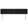 Miniatyrbillede 3 af 9: vidaXL sengegavl med kanter 183x16x78/88 cm stof sort