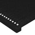 Miniatyrbillede 5 af 9: vidaXL sengegavl med kanter 183x16x78/88 cm stof sort
