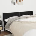Miniatyrbillede 1 af 9: vidaXL sengegavl med kanter 183x16x78/88 cm stof sort