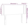 Miniatyrbillede 9 af 9: vidaXL sengegavl med kanter 83x16x78/88 cm fløjl lyserød