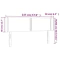 Miniatyrbillede 9 af 9: vidaXL sengegavl med kanter 147x16x78/88 cm fløjl mørkegrøn