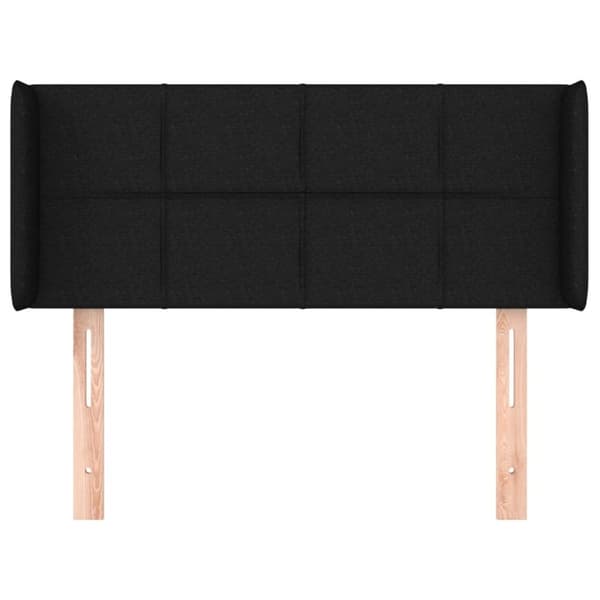 vidaXL sengegavl med kanter 103x16x78/88 cm stof sort