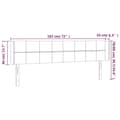 Miniatyrbillede 9 af 9: vidaXL sengegavl med kanter 183x16x78/88 cm stof sort