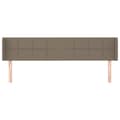 Miniatyrbillede 3 af 9: vidaXL sengegavl med kanter 203x16x78/88 cm stof gråbrun