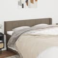 Miniatyrbillede 2 af 9: vidaXL sengegavl med kanter 203x16x78/88 cm stof gråbrun