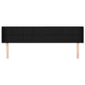 Miniatyrbillede 3 af 9: vidaXL sengegavl med kanter 203x16x78/88 cm stof sort