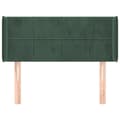 Miniatyrbillede 3 af 9: vidaXL sengegavl med kanter 103x16x78/88 cm fløjl mørkegrøn