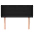 Miniatyrbillede 3 af 9: vidaXL sengegavl med kanter 93x16x78/88 cm stof sort