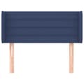 Miniatyrbillede 3 af 9: vidaXL sengegavl med kanter 103x16x78/88 cm stof blå