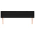 Miniatyrbillede 3 af 9: vidaXL sengegavl med kanter 183x16x78/88 cm stof sort