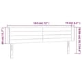Miniatyrbillede 9 af 9: vidaXL sengegavl med kanter 183x16x78/88 cm stof sort
