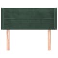 Miniatyrbillede 3 af 9: vidaXL sengegavl med kanter 83x16x78/88 cm fløjl mørkegrøn