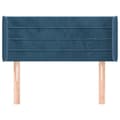 Miniatyrbillede 3 af 9: vidaXL sengegavl med kanter 93x16x78/88 cm fløjl mørkeblå