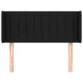 Miniatyrbillede 3 af 9: vidaXL sengegavl med kanter 93x16x78/88 cm stof sort