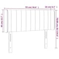 Miniatyrbillede 9 af 9: vidaXL sengegavl med kanter 93x16x78/88 cm stof sort