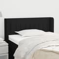 Miniatyrbillede 2 af 9: vidaXL sengegavl med kanter 93x16x78/88 cm stof sort
