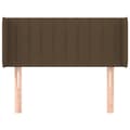 Miniatyrbillede 3 af 9: vidaXL sengegavl med kanter 93x16x78/88 cm stof mørkebrun