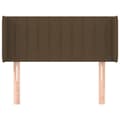 Miniatyrbillede 3 af 9: vidaXL sengegavl med kanter 83x16x78/128 cm stof mørkebrun