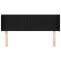 Miniatyrbillede 3 af 9: vidaXL sengegavl med kanter 147x16x78/88 cm stof sort