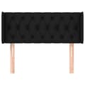 Miniatyrbillede 3 af 9: vidaXL sengegavl med kanter 103x16x78/88 cm stof sort
