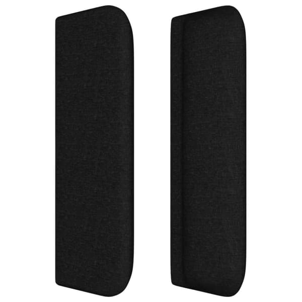 vidaXL sengegavl med kanter 103x16x78/88 cm stof sort