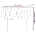 Miniatyrbillede 9 af 9: vidaXL sengegavl med kanter 103x16x78/88 cm stof sort