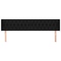 Miniatyrbillede 3 af 9: vidaXL sengegavl med kanter 183x16x78/88 cm stof sort