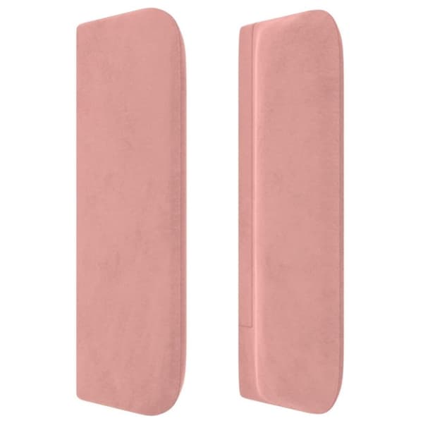vidaXL Sänggavel med kanter rosa 93x16x78/88 cm sammet