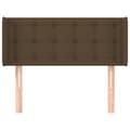 Miniatyrbillede 3 af 9: vidaXL sengegavl med kanter 83x16x78/128 cm stof mørkebrun