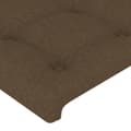 Miniatyrbillede 5 af 9: vidaXL sengegavl med kanter 83x16x78/128 cm stof mørkebrun