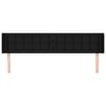 Miniatyrbillede 3 af 9: vidaXL sengegavl med kanter 163x16x78/88 cm stof sort