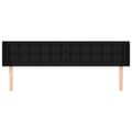 Miniatyrbillede 3 af 9: vidaXL sengegavl med kanter 183x16x78/88 cm stof sort