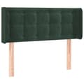 Miniatyrbillede 3 af 10: vidaXL sengegavl med kanter 83x16x78/88 cm fløjl mørkegrøn